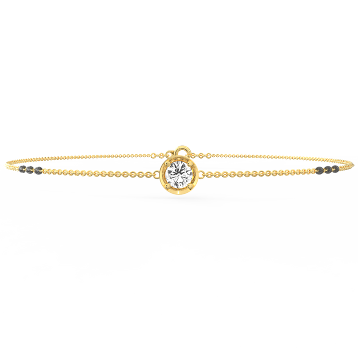 Solitaire Majesty Mangalsutra Charm Bracelet