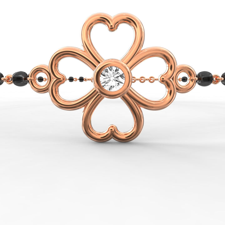 Blossom Brilliance Solitaire Circlet Mangalsutra Bracelet