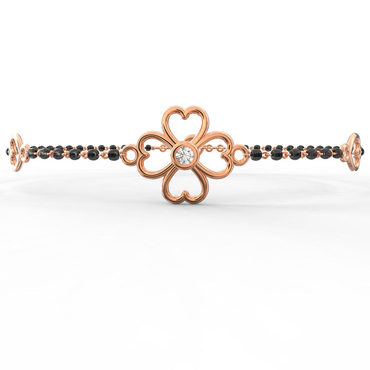 Blossom Brilliance Solitaire Circlet Mangalsutra Bracelet