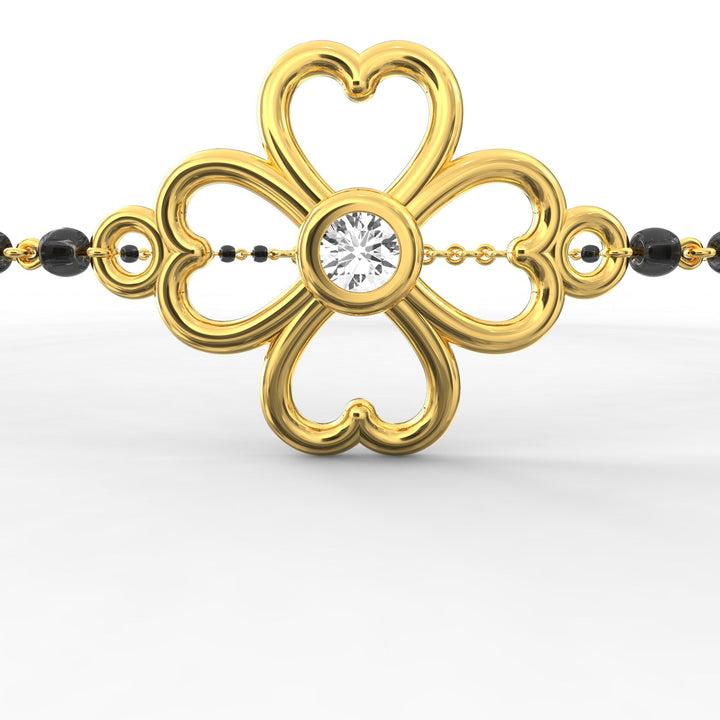 Blossom Brilliance Solitaire Circlet Mangalsutra Bracelet