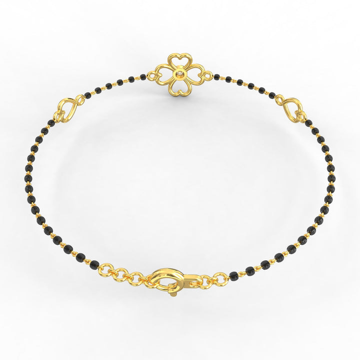 Blossom Brilliance Solitaire Circlet Mangalsutra Bracelet
