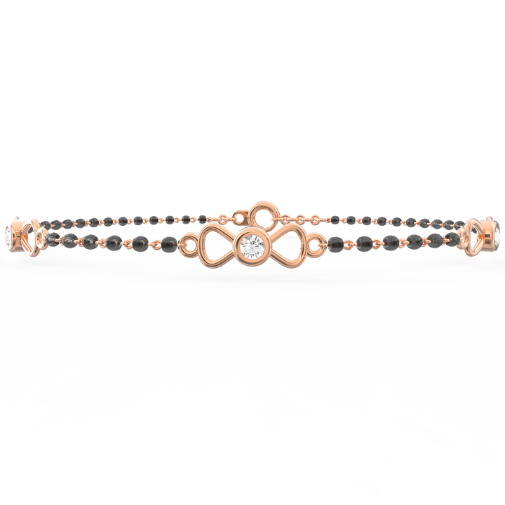 Serenade of Solitaire and Petals Mangalsutra Bracelet