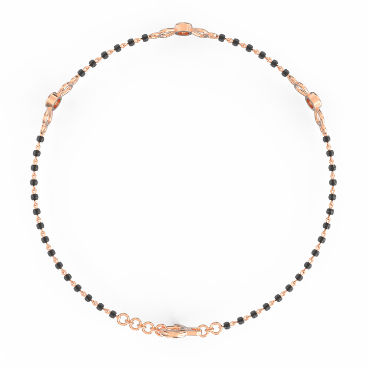 Serenade of Solitaire and Petals Mangalsutra Bracelet