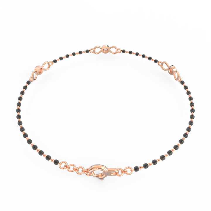 Serenade of Solitaire and Petals Mangalsutra Bracelet