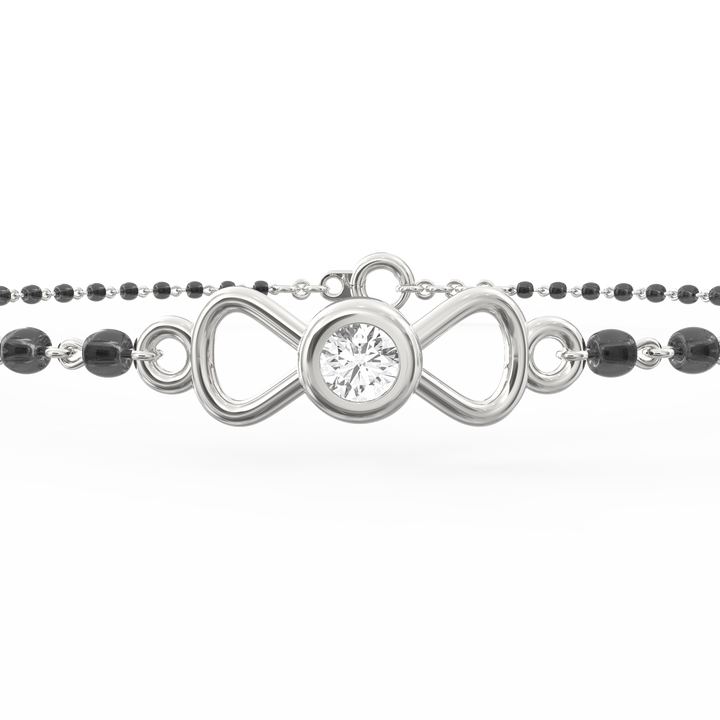 Serenade of Solitaire and Petals Mangalsutra Bracelet