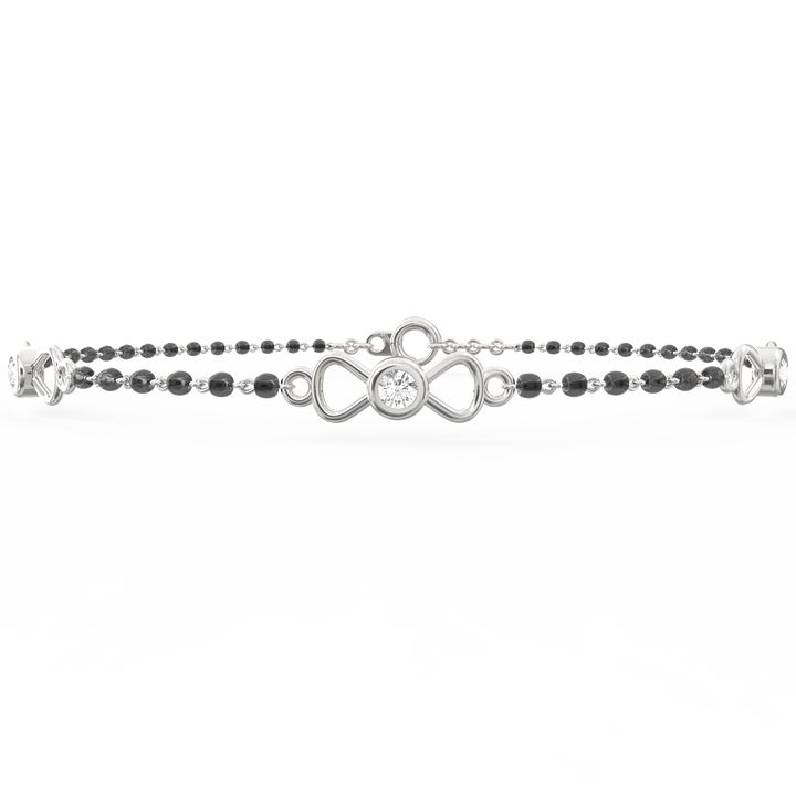 Serenade of Solitaire and Petals Mangalsutra Bracelet