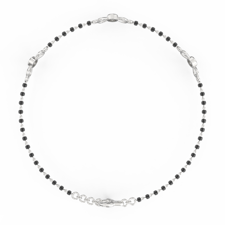 Serenade of Solitaire and Petals Mangalsutra Bracelet