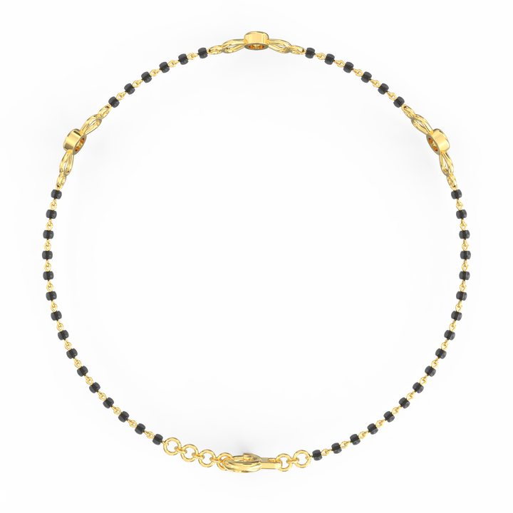 Serenade of Solitaire and Petals Mangalsutra Bracelet