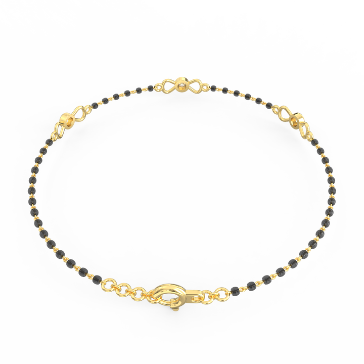 Serenade of Solitaire and Petals Mangalsutra Bracelet