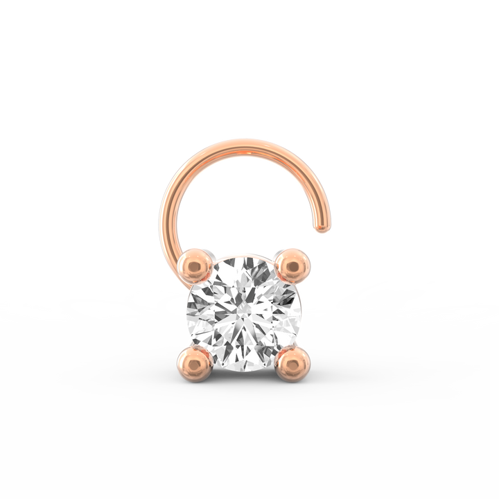 Radiant Solitaire Nose Stud