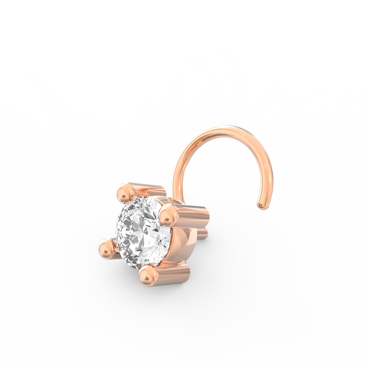 Radiant Solitaire Nose Stud