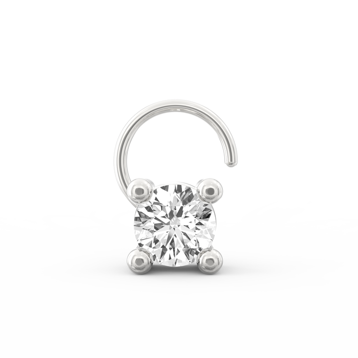 Radiant Solitaire Nose Stud