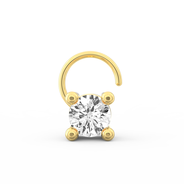 Radiant Solitaire Nose Stud