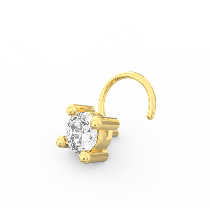 Radiant Solitaire Nose Stud