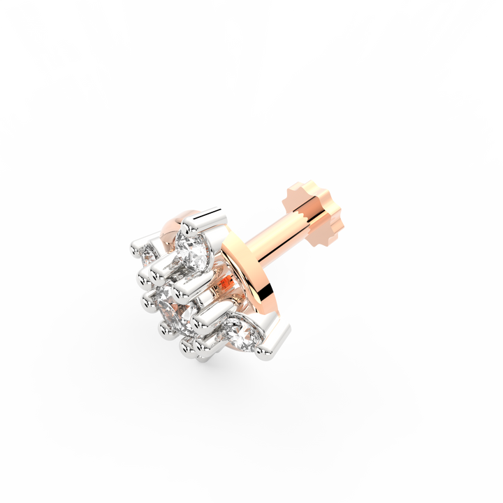 Intricate Charisma Diamond Nose Pin