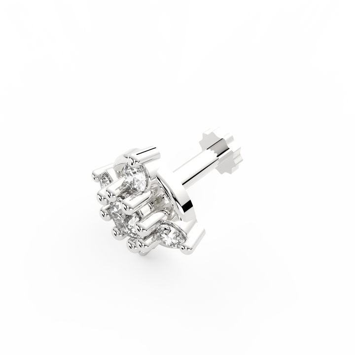 Intricate Charisma Diamond Nose Pin