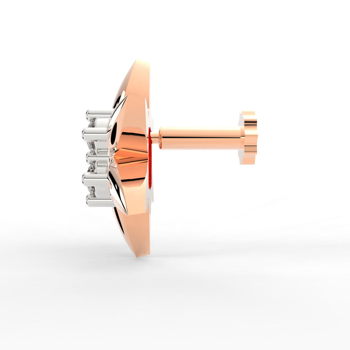 Star Shaped Nose Pin Studded With Lab Grown Diamonds