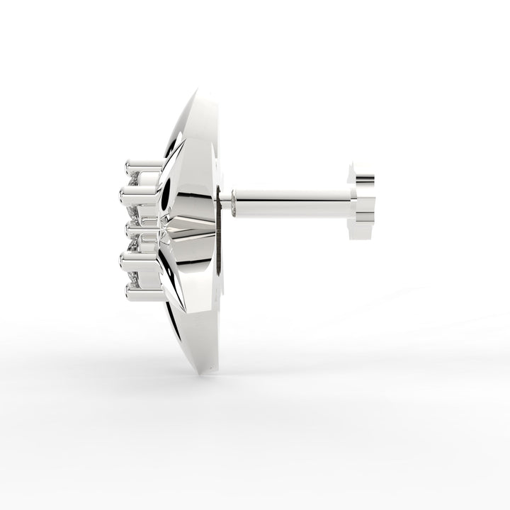 Star Shaped Nose Pin Studded With Lab Grown Diamonds
