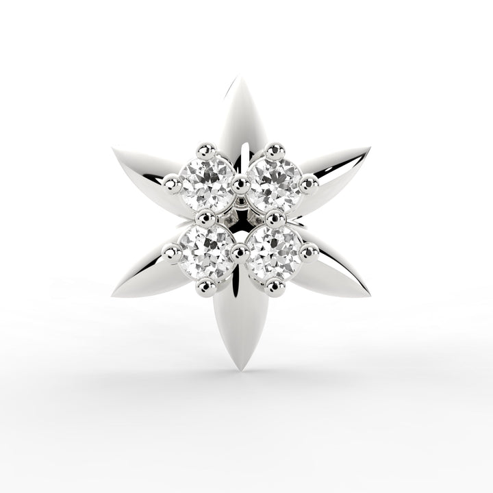 Star Shaped Nose Pin Studded With Lab Grown Diamonds
