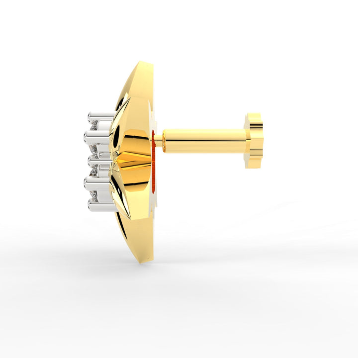 Star Shaped Nose Pin Studded With Lab Grown Diamonds