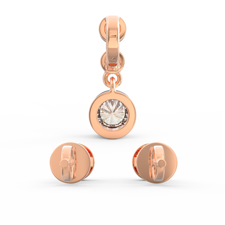 Solitaire Pendant & Earring Set