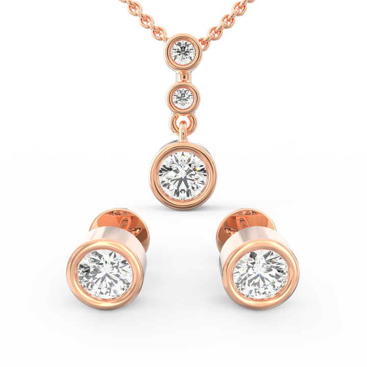 Solitaire Pendant & Earring Set