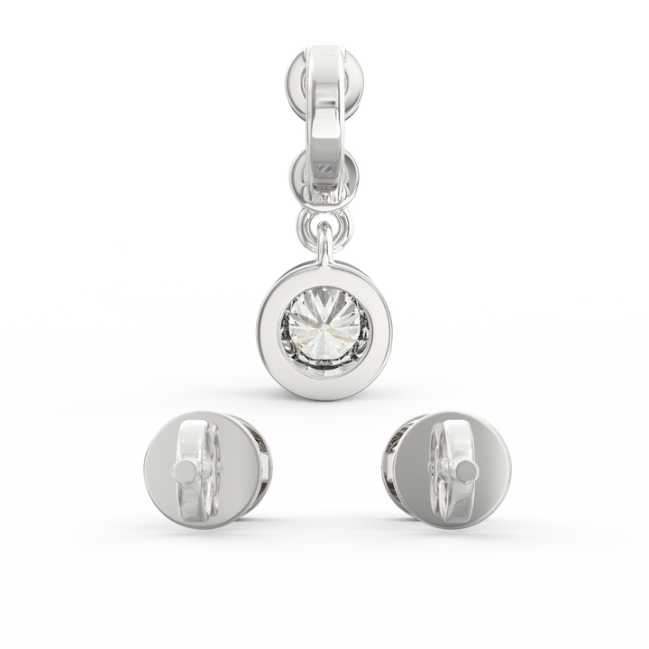 Solitaire Pendant & Earring Set