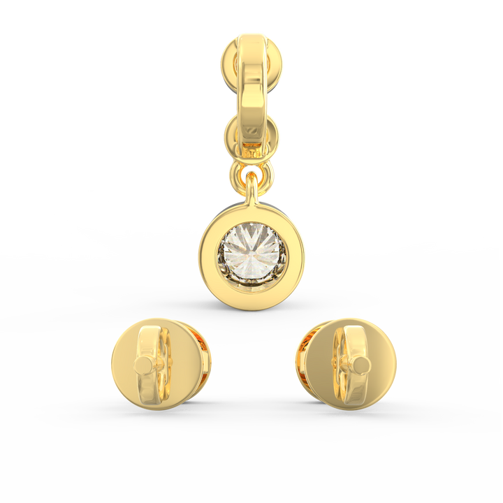 Solitaire Pendant & Earring Set