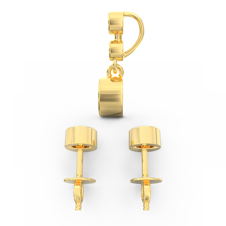 Solitaire Pendant & Earring Set