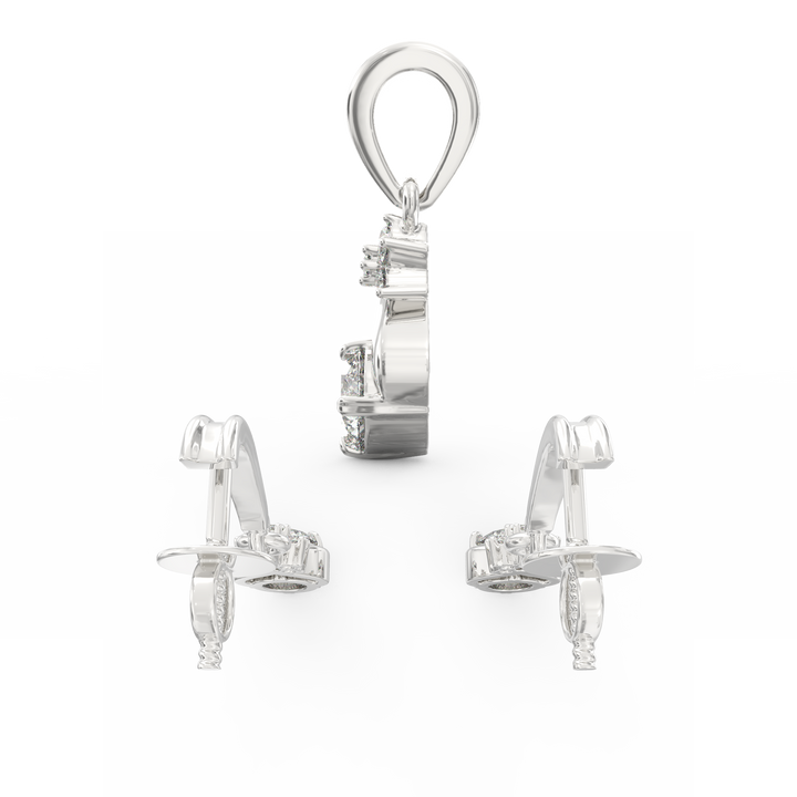 Solitaire Pendant & Earring Set