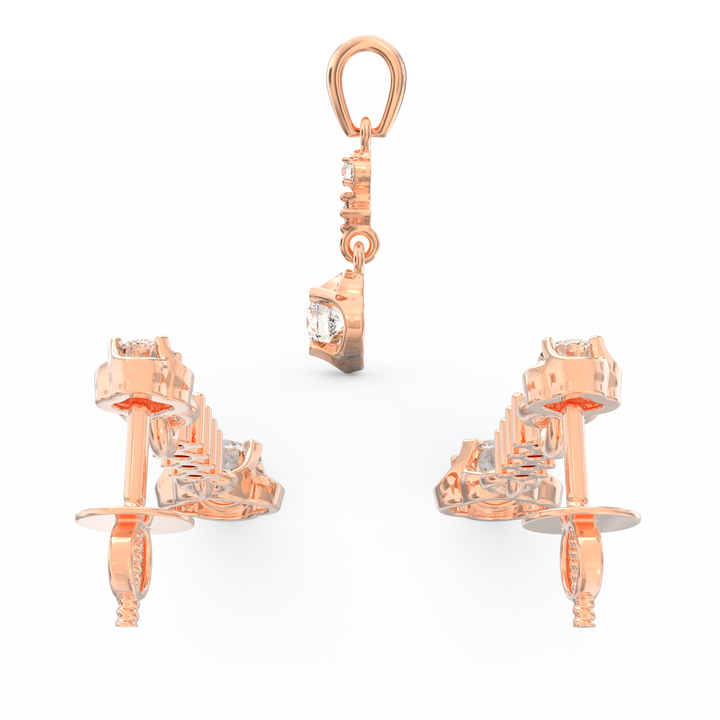 Solitaire Pendant & Earring Set