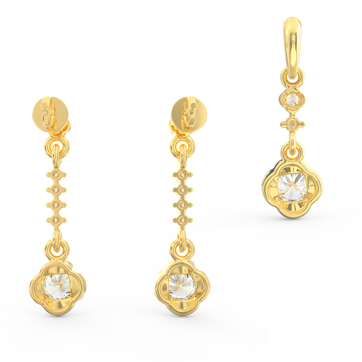 Solitaire Pendant & Earring Set