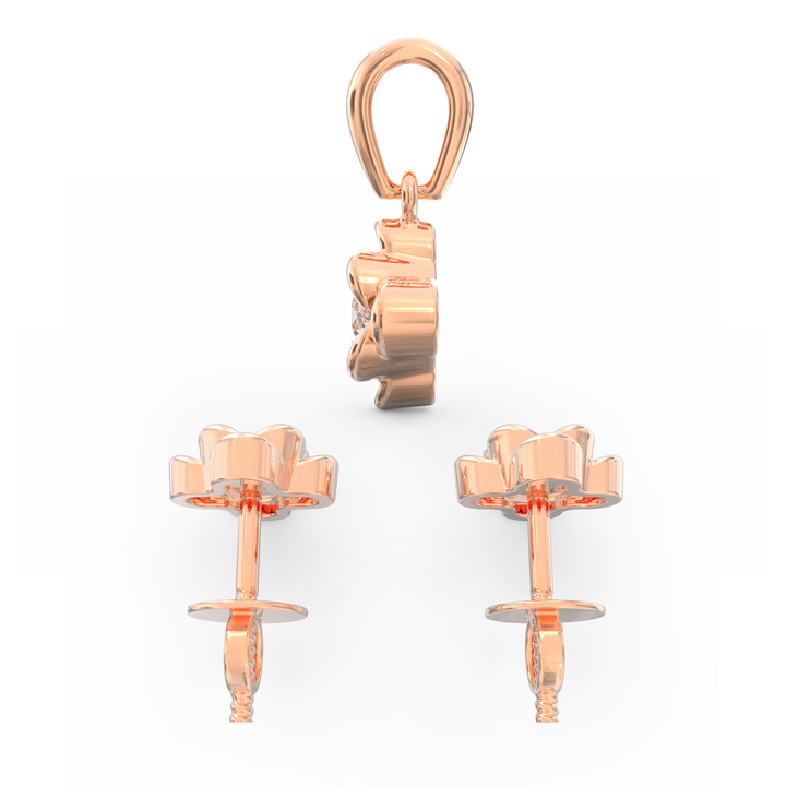 Solitaire Pendant & Earring Set