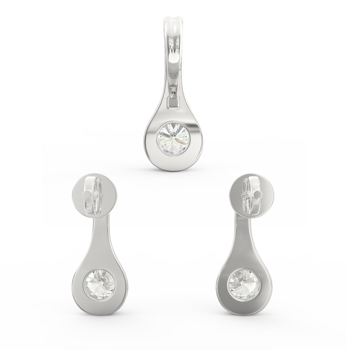 Solitaire Pendant & Earring Set
