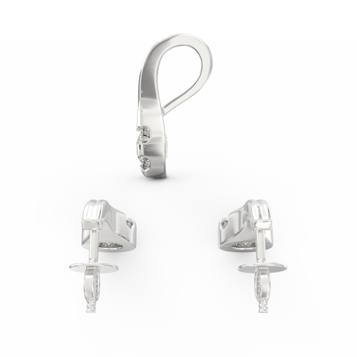 Solitaire Pendant & Earring Set
