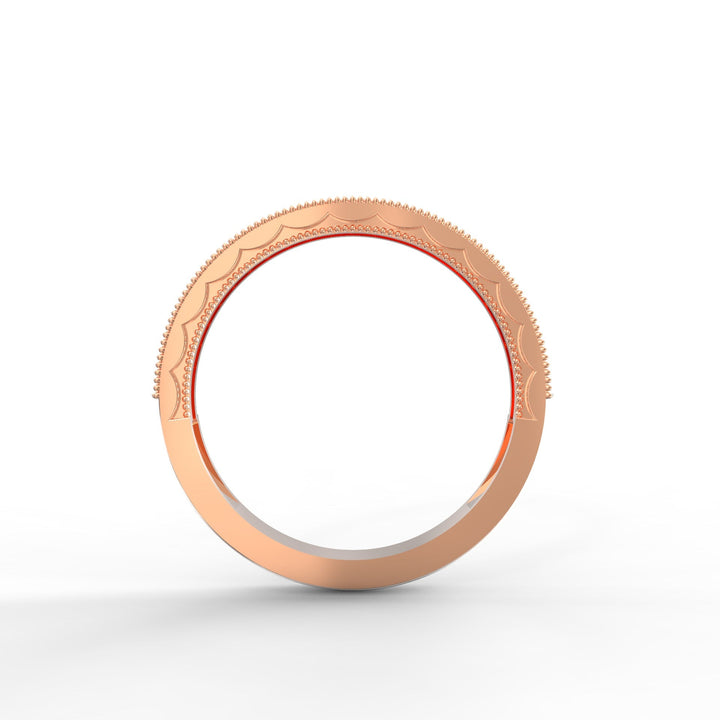 Diamond Contour Wedding Band