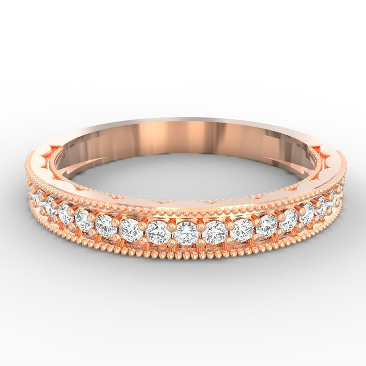 Diamond Contour Wedding Band