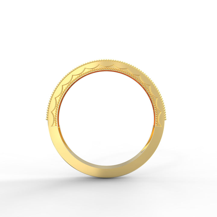 Diamond Contour Wedding Band