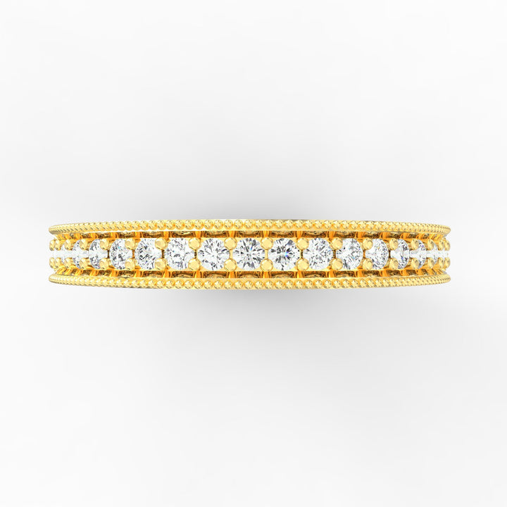 Diamond Contour Wedding Band