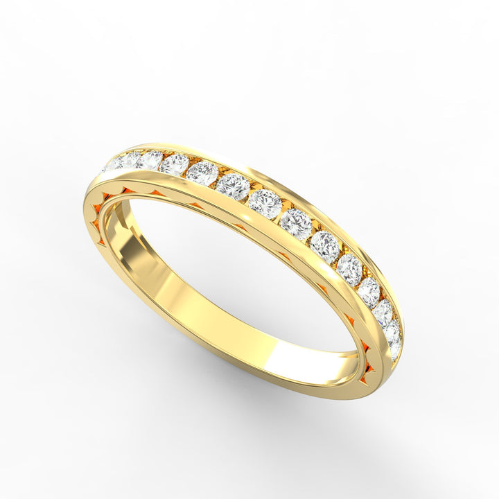 Diamond Channel Set Wedding Band