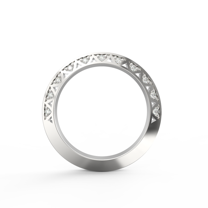 Opulent Brilliance - Ornate Pave Diamond Band Ring
