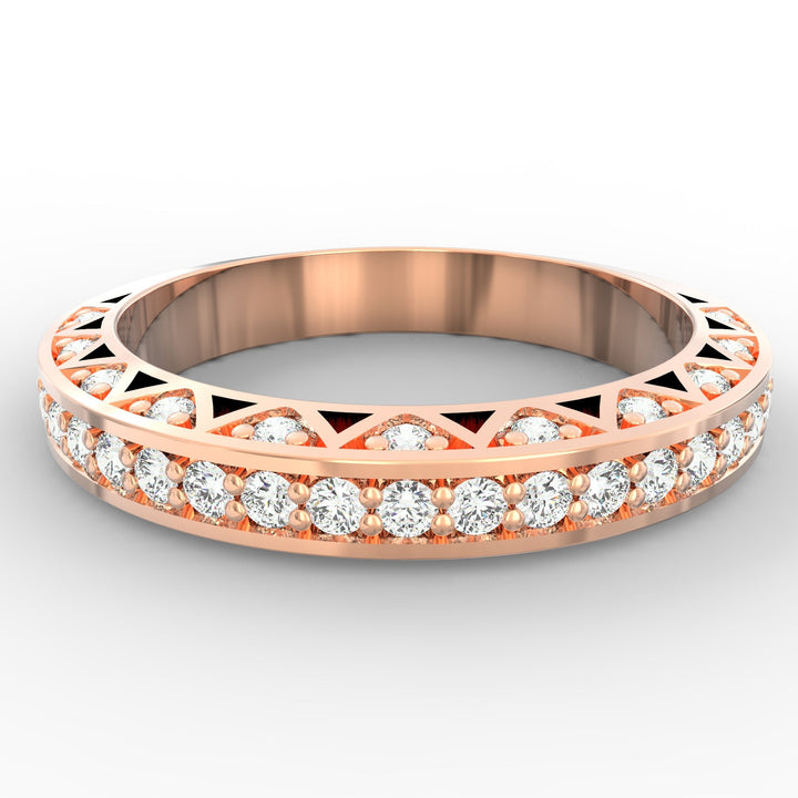 Diamond Vintage-Style Wedding Band