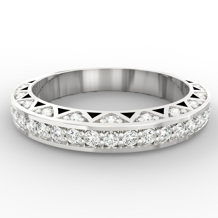 Diamond Vintage-Style Wedding Band