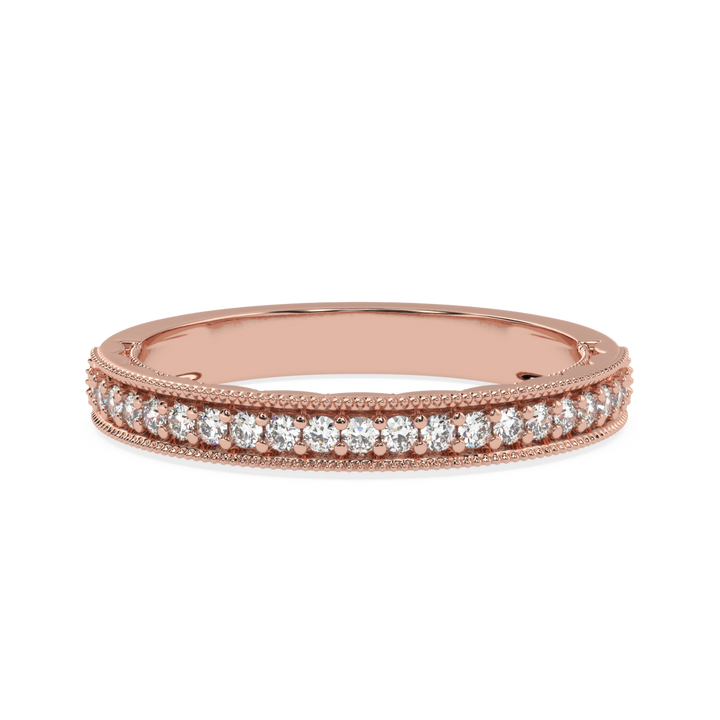 Classic Elegance - Milgrain Diamond Band Ring