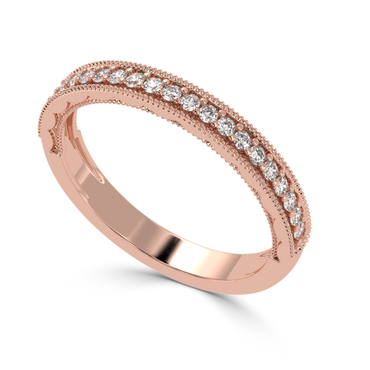 Classic Elegance - Milgrain Diamond Band Ring