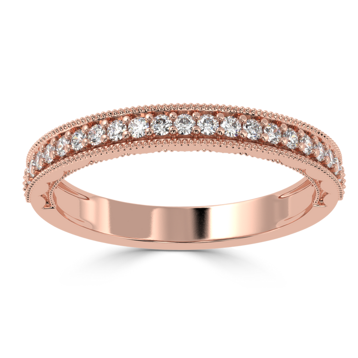 Classic Elegance - Milgrain Diamond Band Ring