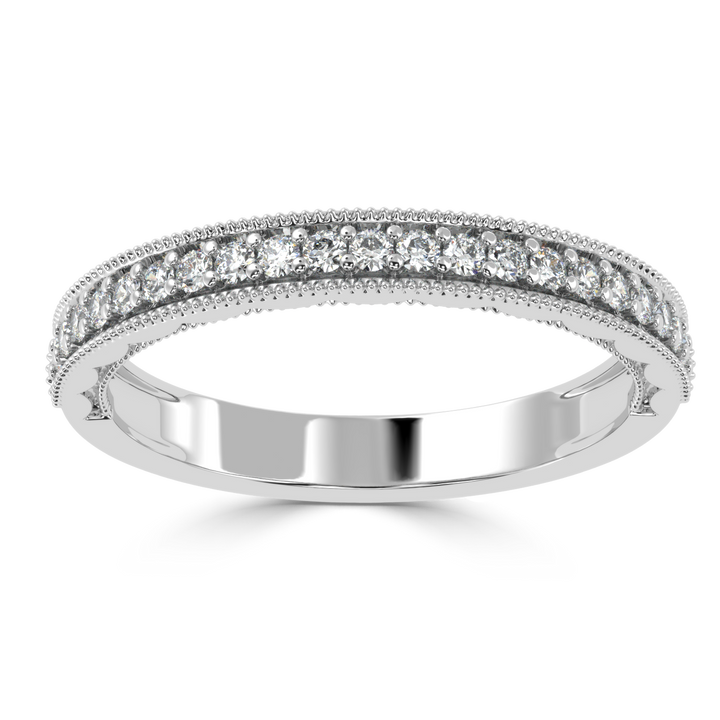Classic Elegance - Milgrain Diamond Band Ring