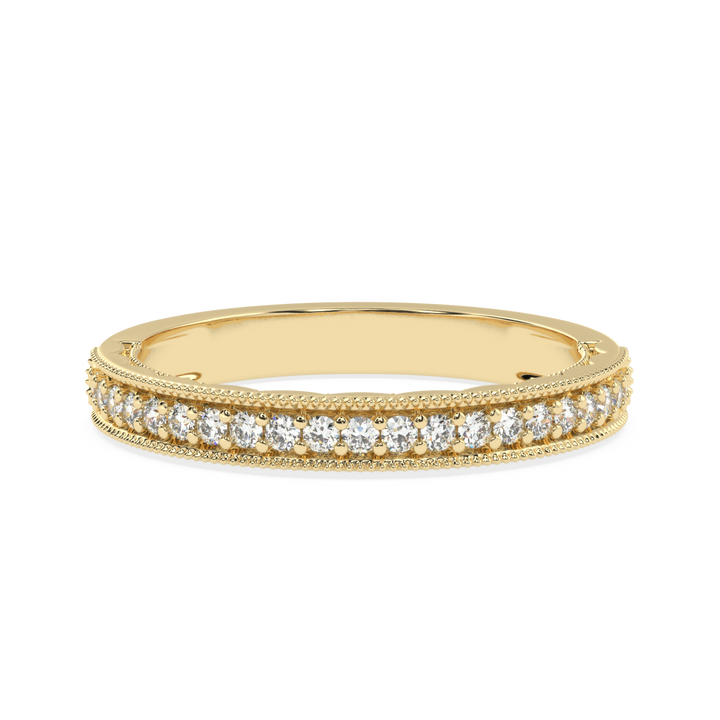 Classic Elegance - Milgrain Diamond Band Ring