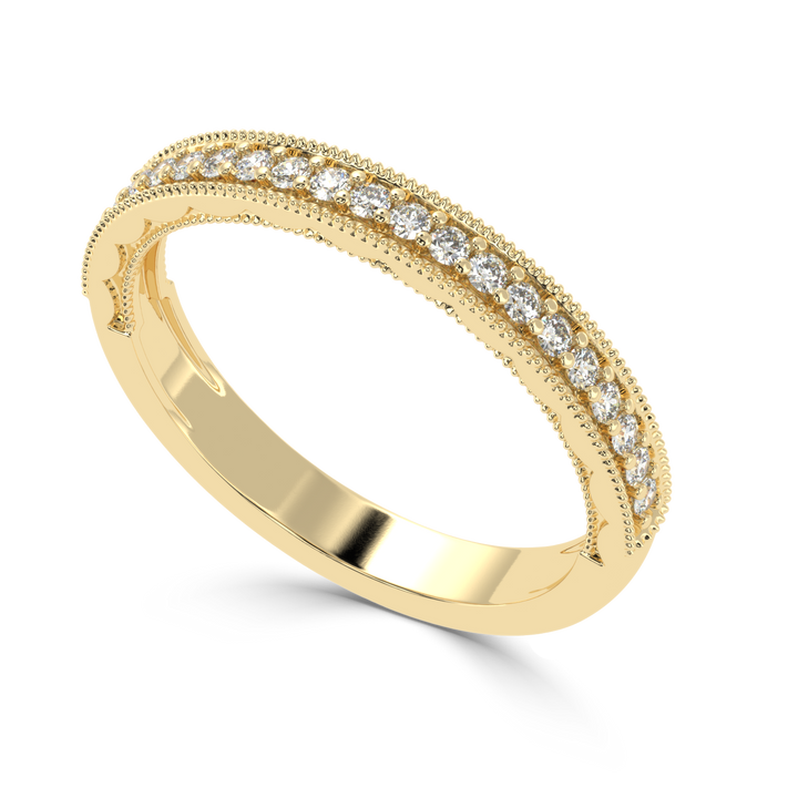 Classic Elegance - Milgrain Diamond Band Ring