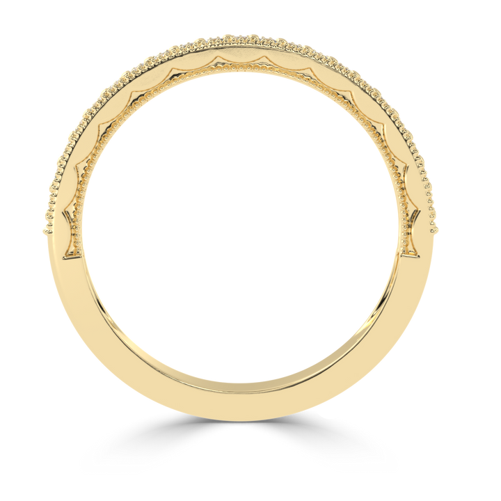 Classic Elegance - Milgrain Diamond Band Ring